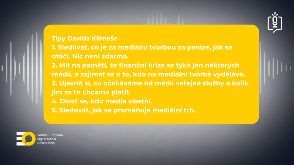 5 tipů Davida Klimeše, čeho si všímat na ekonomice médií